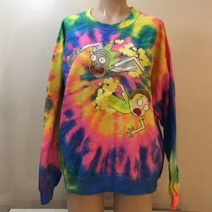 tie dye rick and morty sweatshirt
